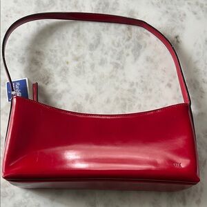 Vintage deadstock. DKNY red patent shoulder bag